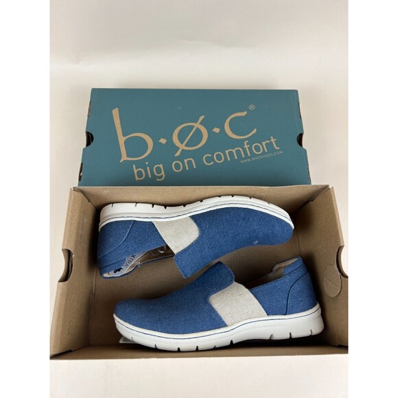 b.o.c Seaham Comfort Slip On Sneakers Womens 7 M Blue Canvas Casual Shoes NWB - Picture 8 of 12